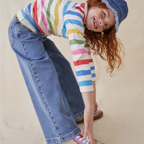 Mini BODEN‎ Wide Leg Pants blue size 10Y NWT in packaging - Picture 4 of 7